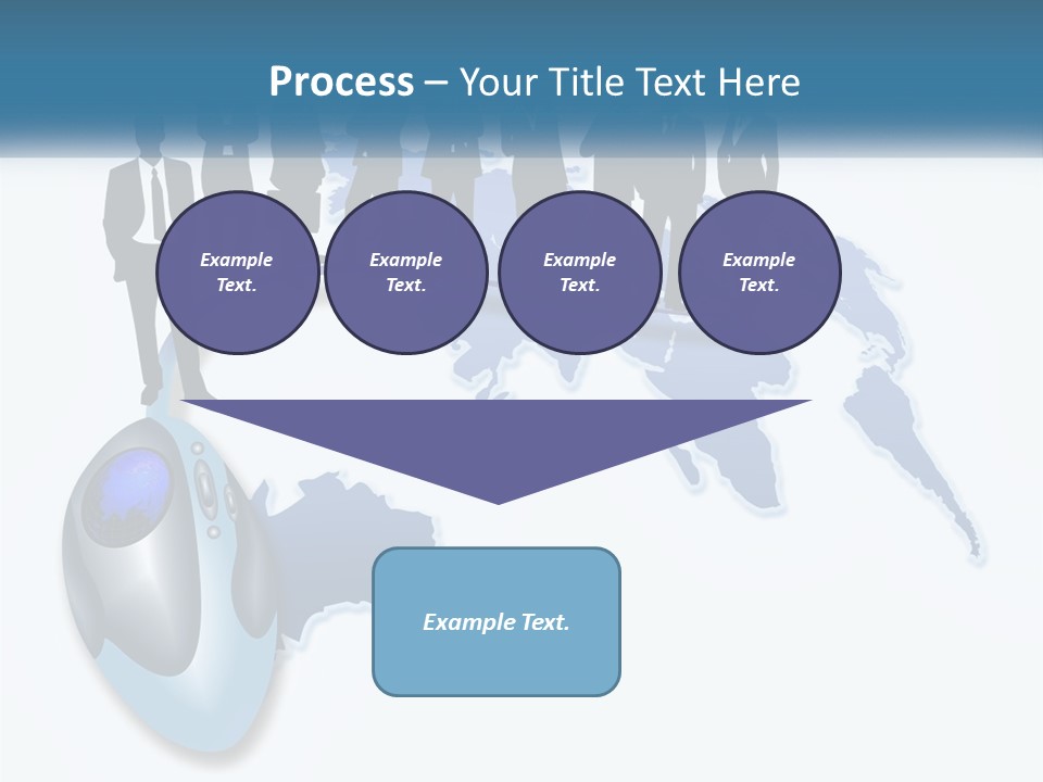 A Group Of People Standing Around A Computer Mouse PowerPoint Template