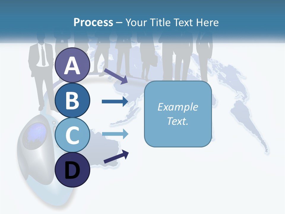 A Group Of People Standing Around A Computer Mouse PowerPoint Template