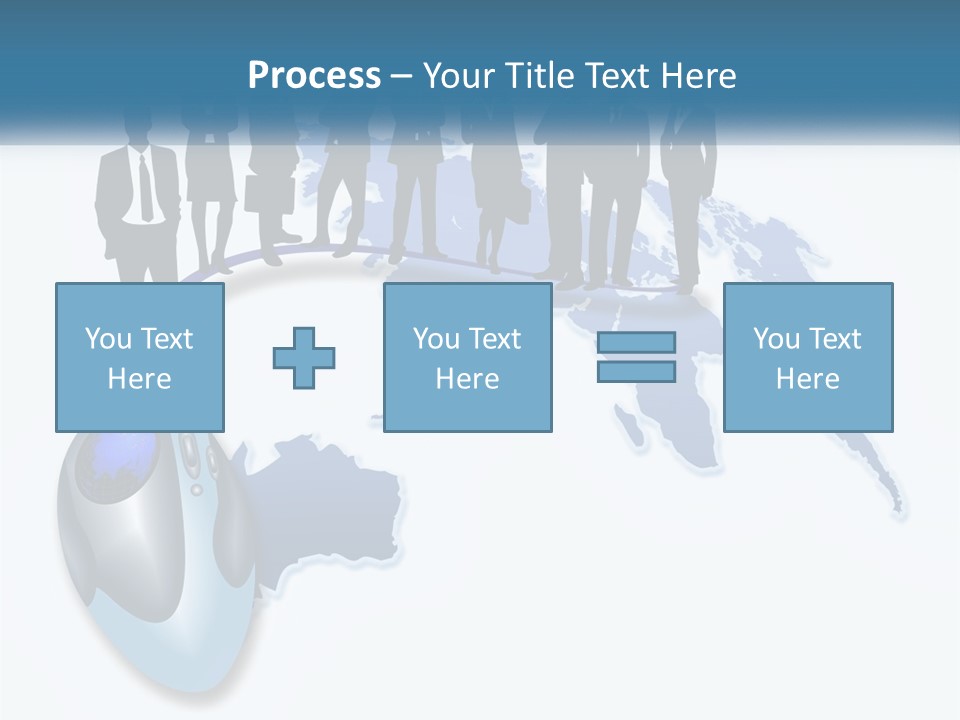 A Group Of People Standing Around A Computer Mouse PowerPoint Template
