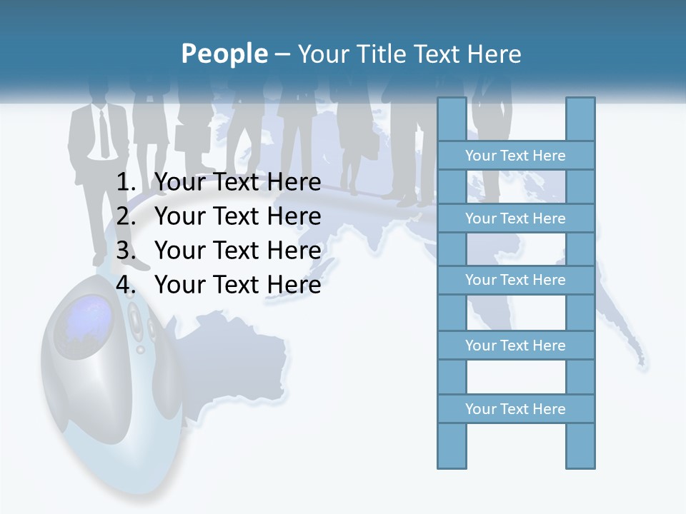 A Group Of People Standing Around A Computer Mouse PowerPoint Template