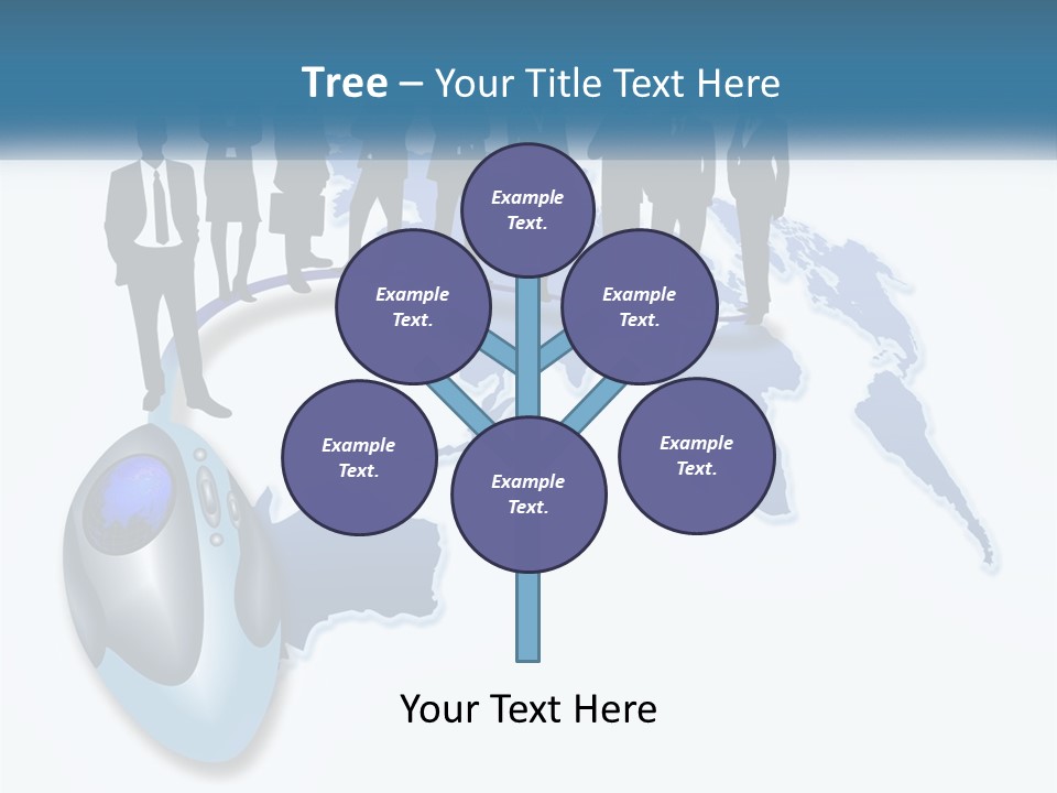 A Group Of People Standing Around A Computer Mouse PowerPoint Template