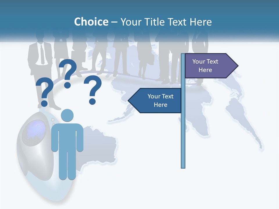 A Group Of People Standing Around A Computer Mouse PowerPoint Template