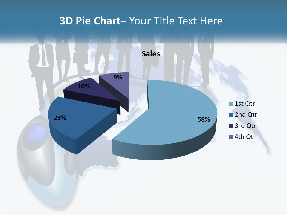 A Group Of People Standing Around A Computer Mouse PowerPoint Template