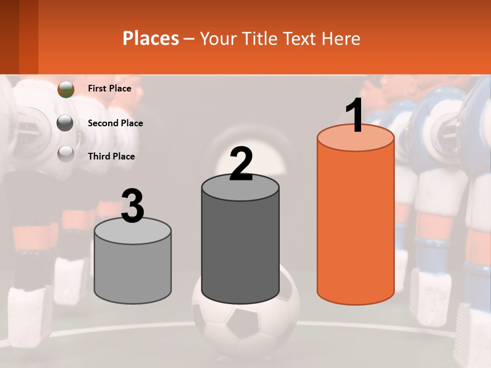 A Group Of Toy Figurines With A Soccer Ball In Front Of Them PowerPoint Template