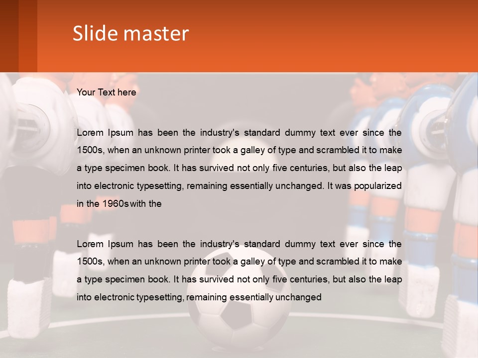 A Group Of Toy Figurines With A Soccer Ball In Front Of Them PowerPoint Template