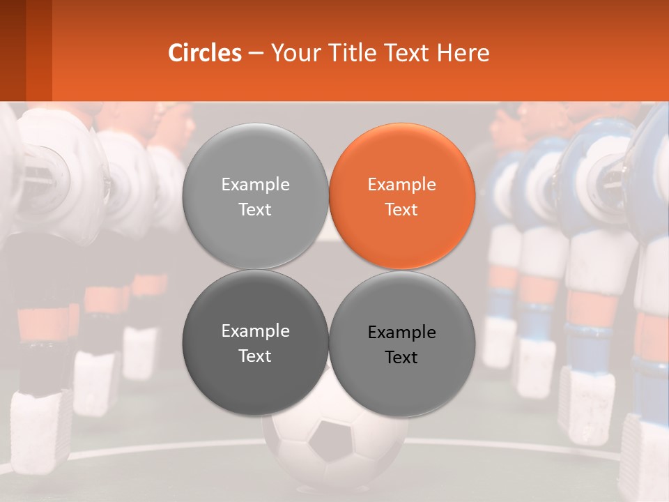 A Group Of Toy Figurines With A Soccer Ball In Front Of Them PowerPoint Template
