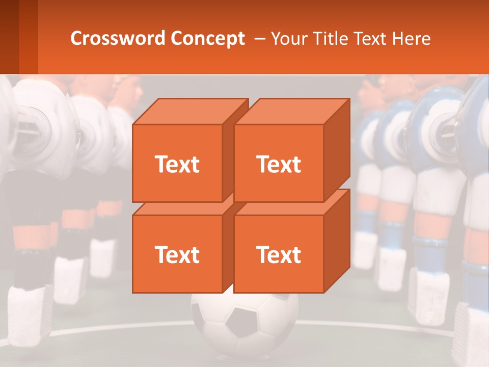 A Group Of Toy Figurines With A Soccer Ball In Front Of Them PowerPoint Template