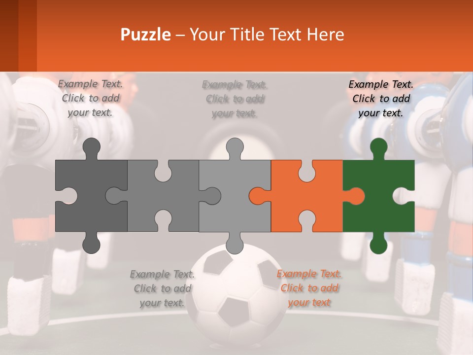 A Group Of Toy Figurines With A Soccer Ball In Front Of Them PowerPoint Template