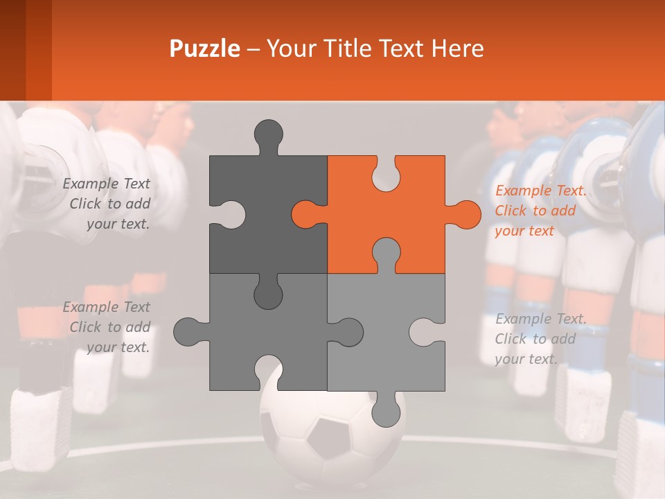 A Group Of Toy Figurines With A Soccer Ball In Front Of Them PowerPoint Template