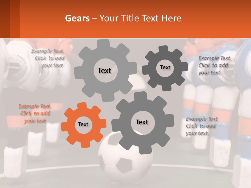 A Group Of Toy Figurines With A Soccer Ball In Front Of Them PowerPoint Template