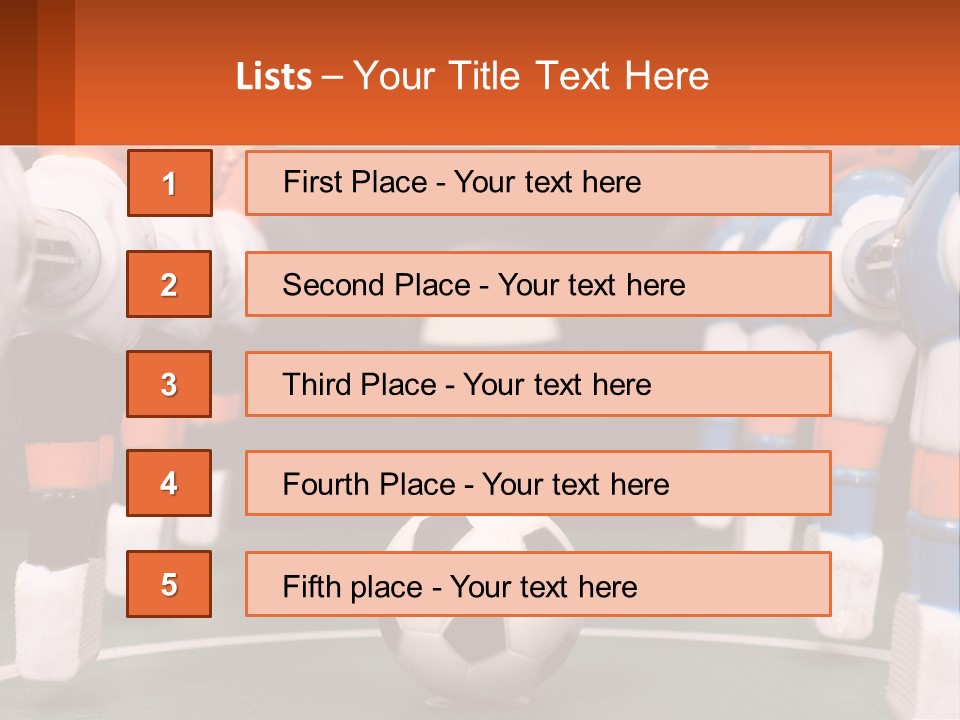 A Group Of Toy Figurines With A Soccer Ball In Front Of Them PowerPoint Template