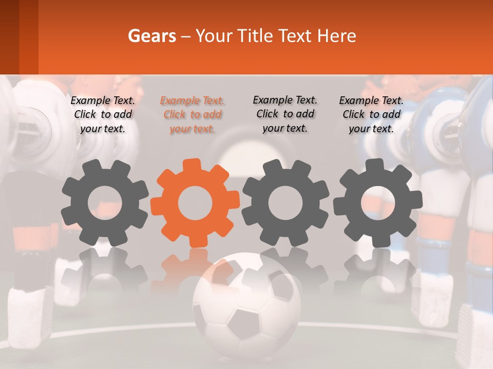 A Group Of Toy Figurines With A Soccer Ball In Front Of Them PowerPoint Template