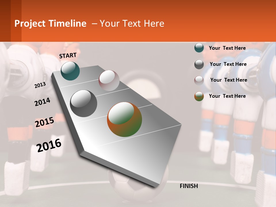 A Group Of Toy Figurines With A Soccer Ball In Front Of Them PowerPoint Template