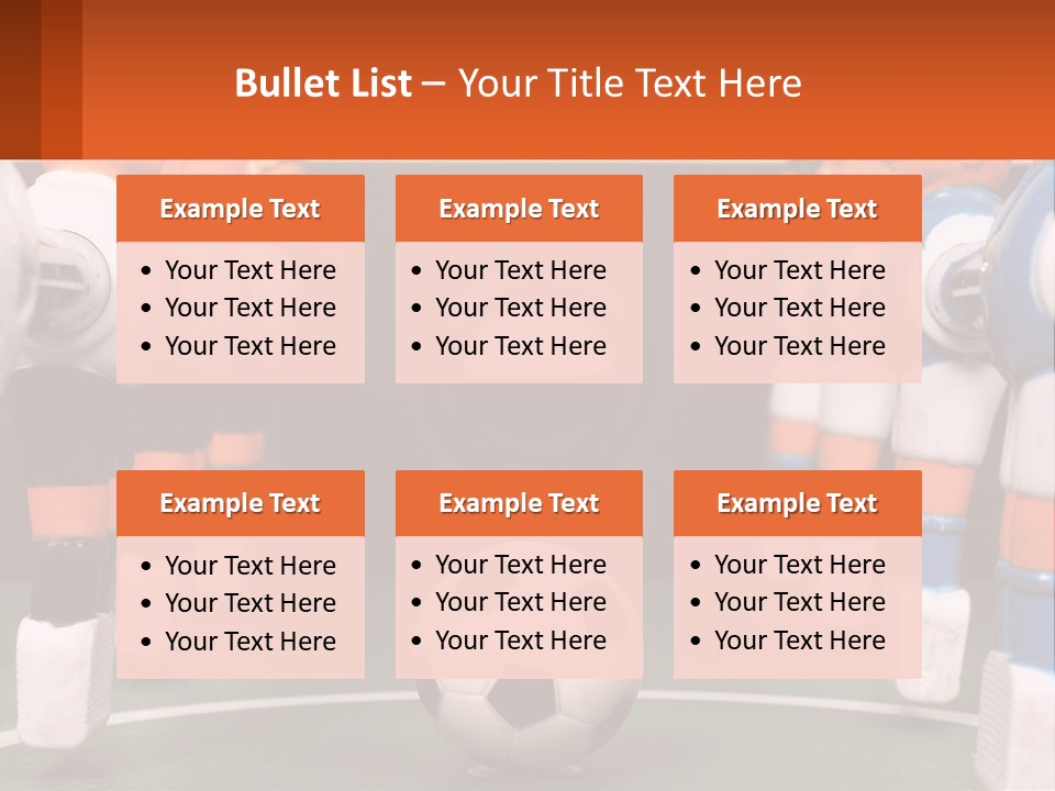 A Group Of Toy Figurines With A Soccer Ball In Front Of Them PowerPoint Template