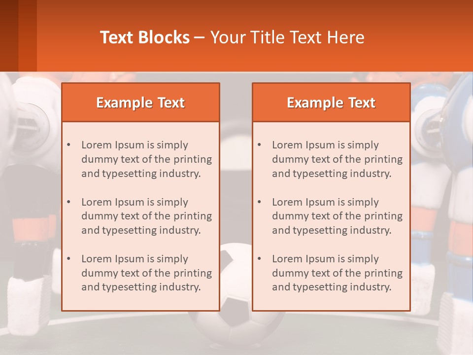 A Group Of Toy Figurines With A Soccer Ball In Front Of Them PowerPoint Template