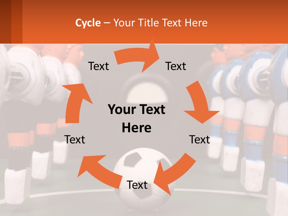 A Group Of Toy Figurines With A Soccer Ball In Front Of Them PowerPoint Template