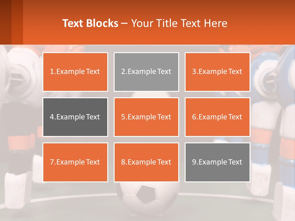 A Group Of Toy Figurines With A Soccer Ball In Front Of Them PowerPoint Template