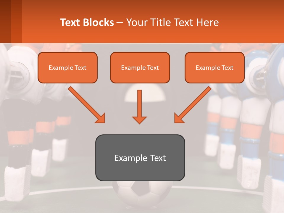 A Group Of Toy Figurines With A Soccer Ball In Front Of Them PowerPoint Template