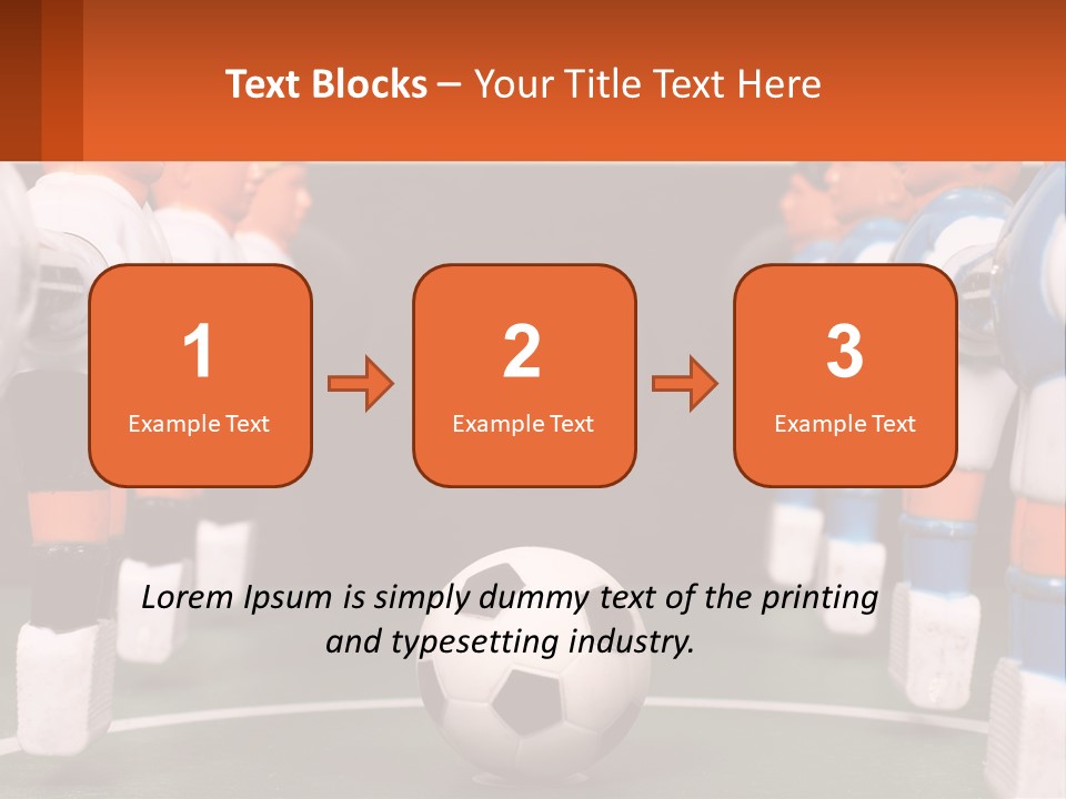 A Group Of Toy Figurines With A Soccer Ball In Front Of Them PowerPoint Template