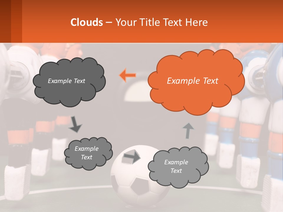A Group Of Toy Figurines With A Soccer Ball In Front Of Them PowerPoint Template