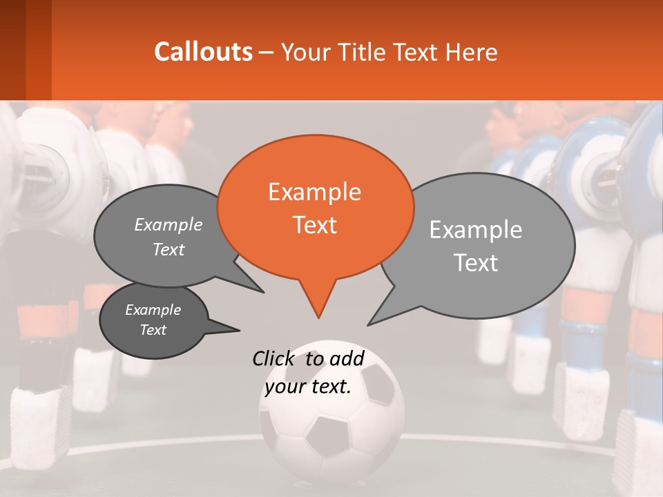 A Group Of Toy Figurines With A Soccer Ball In Front Of Them PowerPoint Template