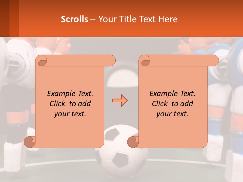 A Group Of Toy Figurines With A Soccer Ball In Front Of Them PowerPoint Template