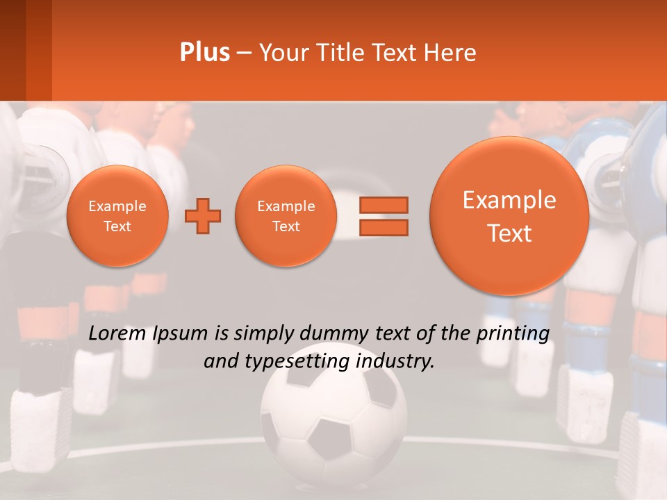 A Group Of Toy Figurines With A Soccer Ball In Front Of Them PowerPoint Template