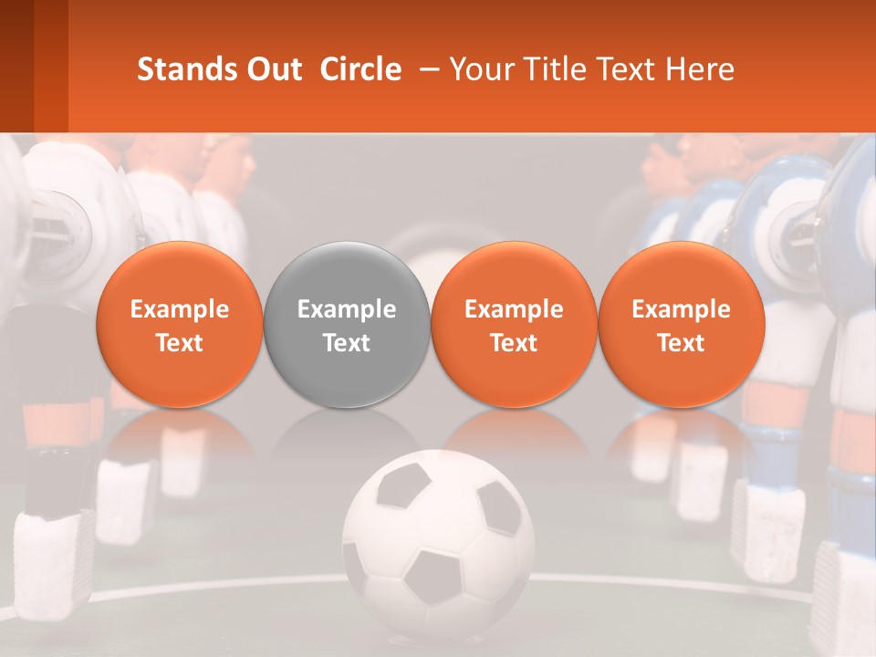 A Group Of Toy Figurines With A Soccer Ball In Front Of Them PowerPoint Template