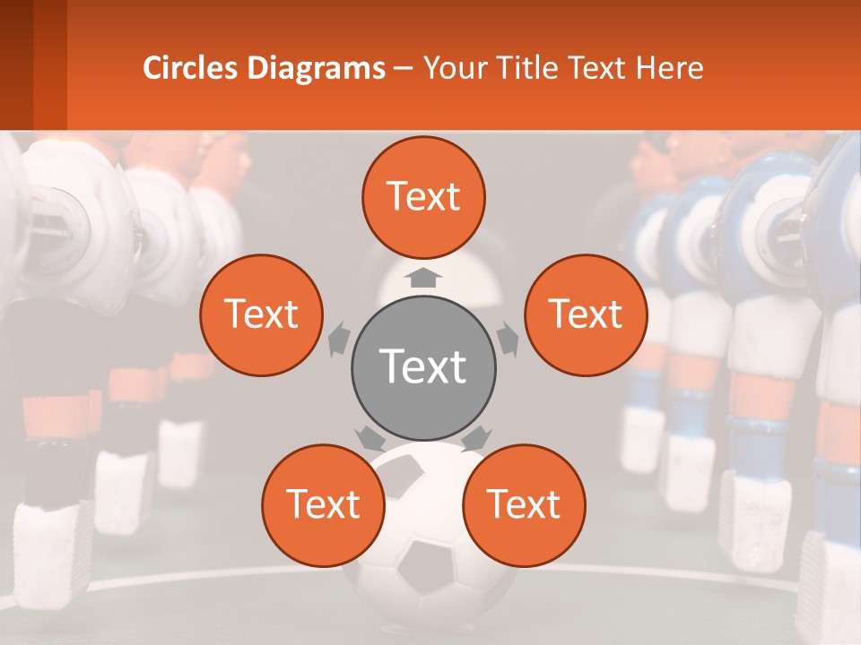 A Group Of Toy Figurines With A Soccer Ball In Front Of Them PowerPoint Template