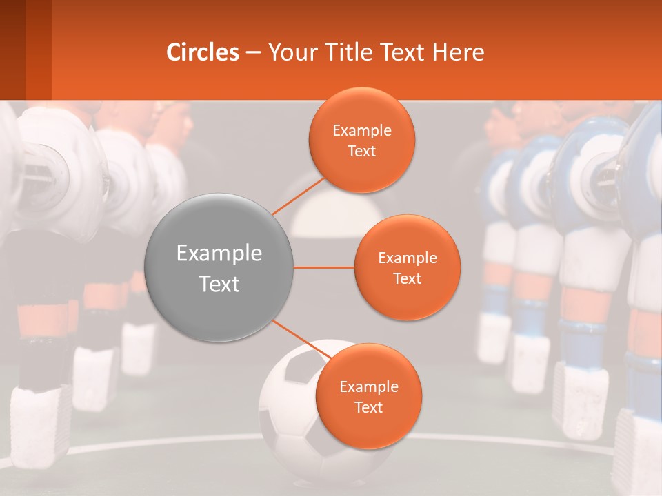 A Group Of Toy Figurines With A Soccer Ball In Front Of Them PowerPoint Template