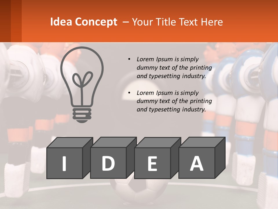 A Group Of Toy Figurines With A Soccer Ball In Front Of Them PowerPoint Template