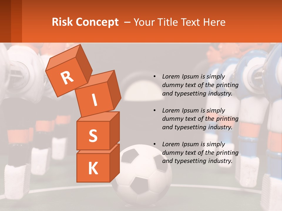 A Group Of Toy Figurines With A Soccer Ball In Front Of Them PowerPoint Template