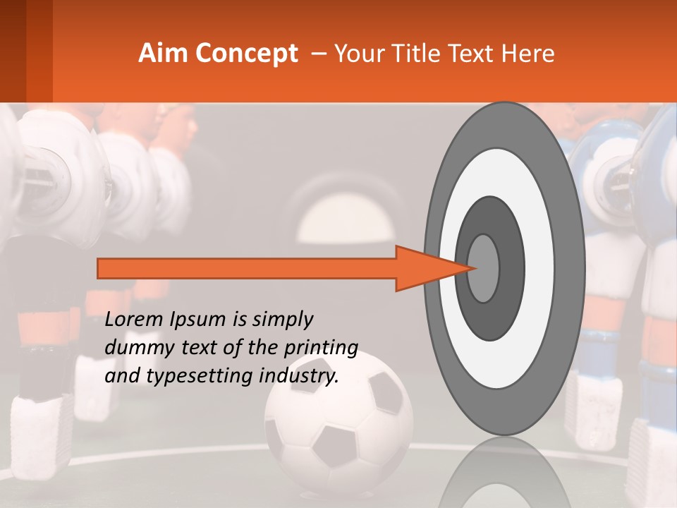 A Group Of Toy Figurines With A Soccer Ball In Front Of Them PowerPoint Template