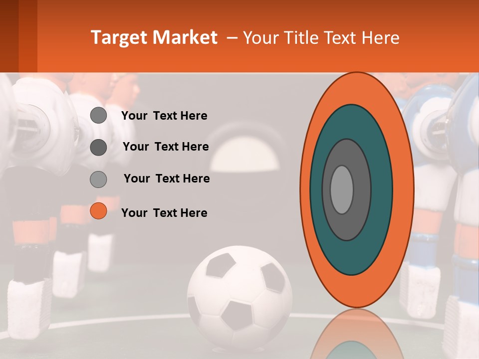 A Group Of Toy Figurines With A Soccer Ball In Front Of Them PowerPoint Template