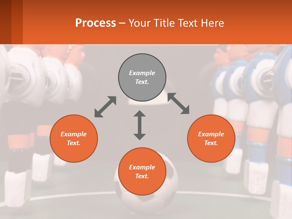 A Group Of Toy Figurines With A Soccer Ball In Front Of Them PowerPoint Template