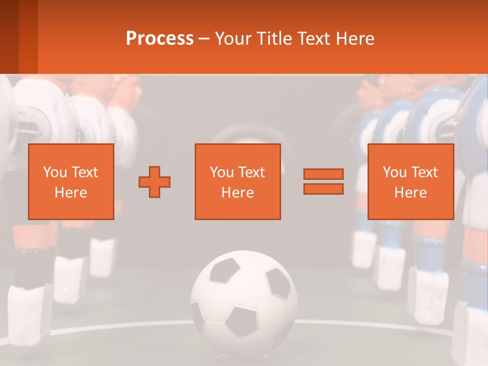 A Group Of Toy Figurines With A Soccer Ball In Front Of Them PowerPoint Template