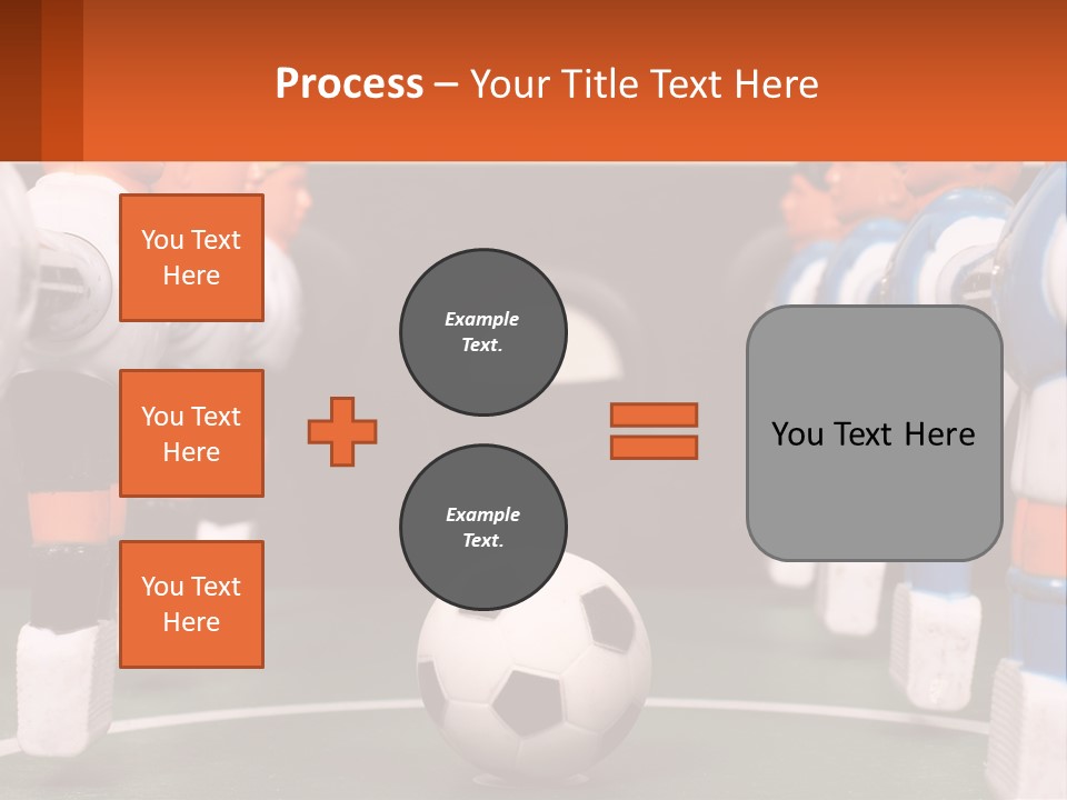 A Group Of Toy Figurines With A Soccer Ball In Front Of Them PowerPoint Template