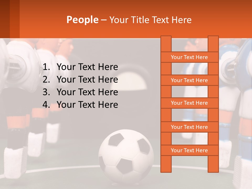 A Group Of Toy Figurines With A Soccer Ball In Front Of Them PowerPoint Template