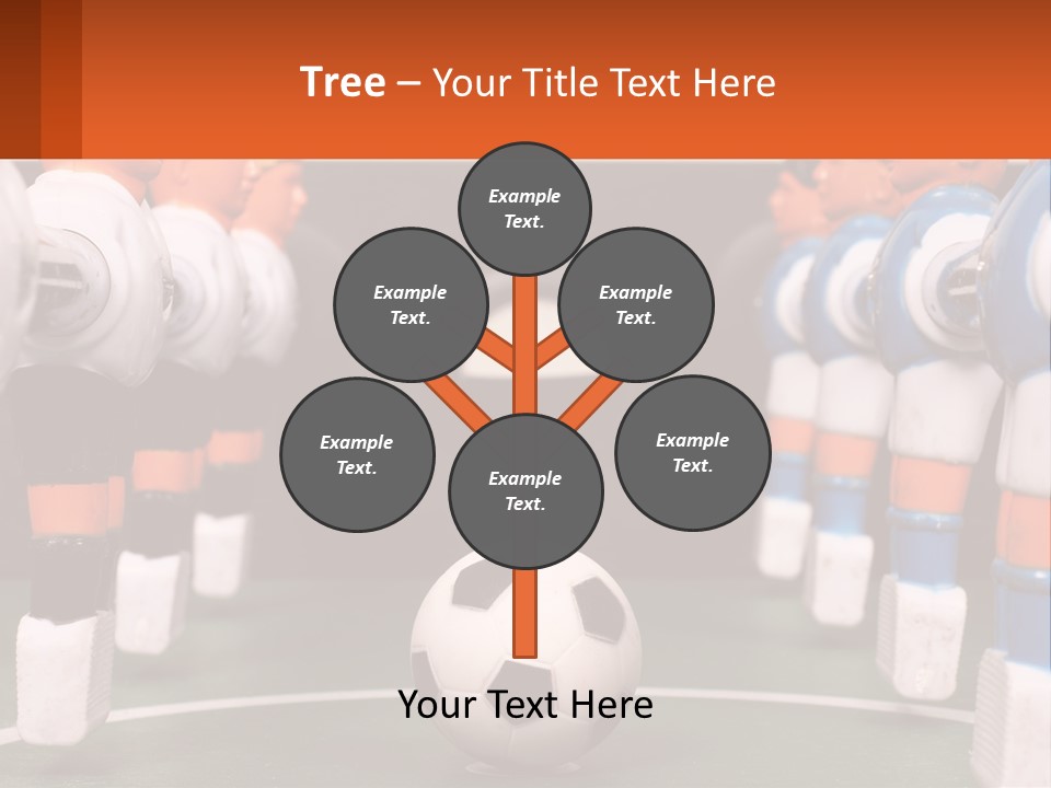 A Group Of Toy Figurines With A Soccer Ball In Front Of Them PowerPoint Template