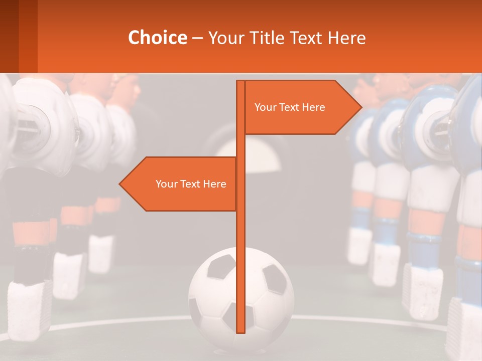 A Group Of Toy Figurines With A Soccer Ball In Front Of Them PowerPoint Template