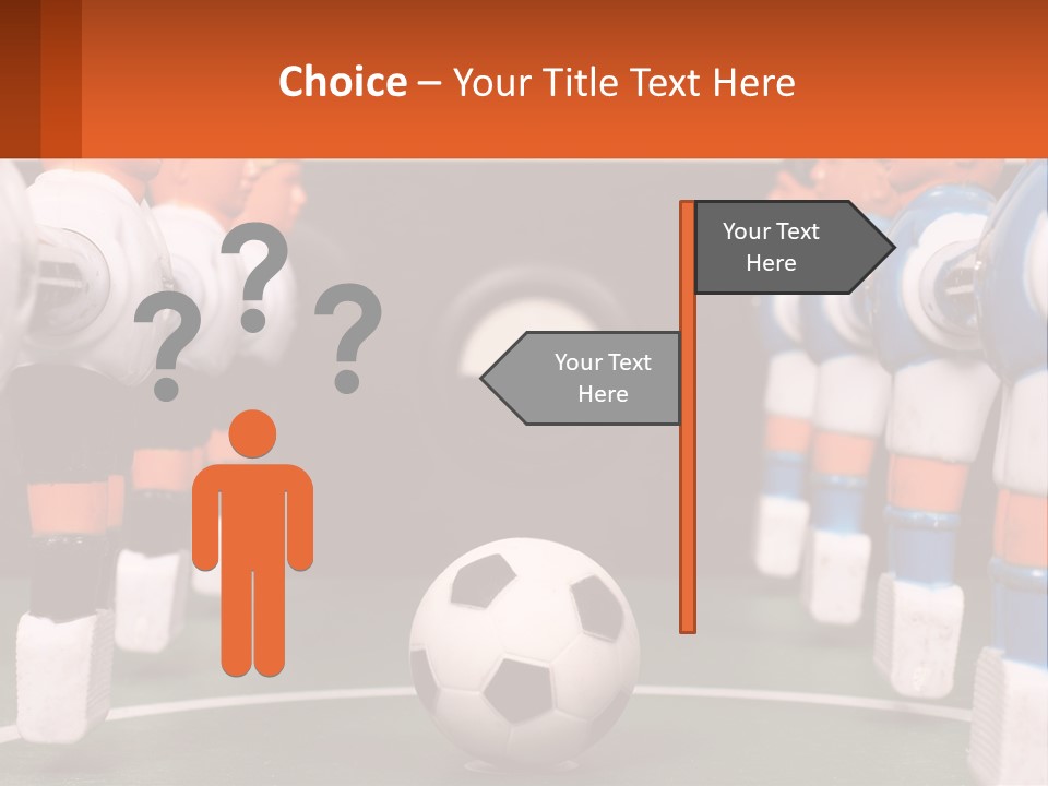 A Group Of Toy Figurines With A Soccer Ball In Front Of Them PowerPoint Template