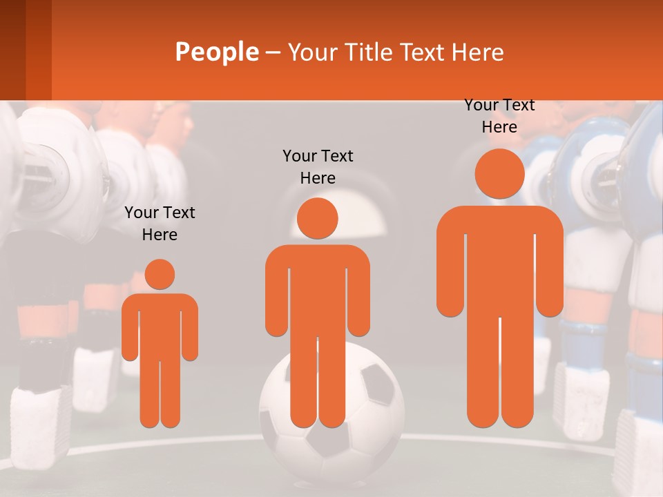 A Group Of Toy Figurines With A Soccer Ball In Front Of Them PowerPoint Template