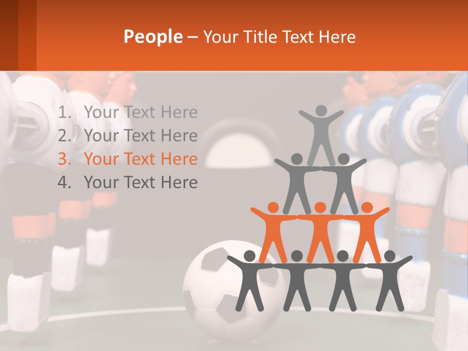 A Group Of Toy Figurines With A Soccer Ball In Front Of Them PowerPoint Template