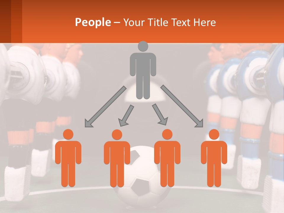 A Group Of Toy Figurines With A Soccer Ball In Front Of Them PowerPoint Template