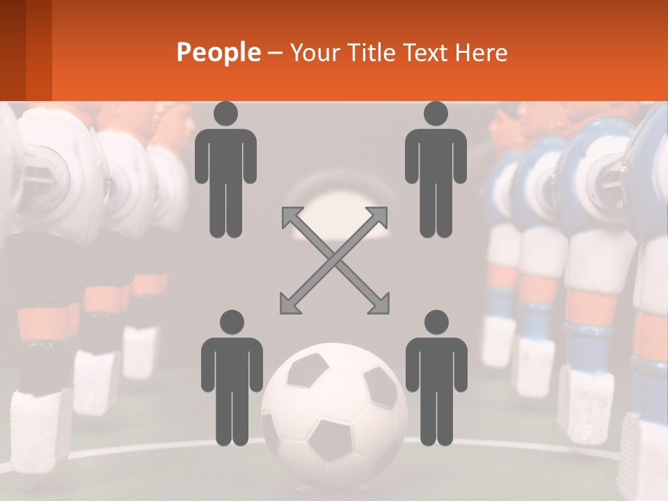 A Group Of Toy Figurines With A Soccer Ball In Front Of Them PowerPoint Template