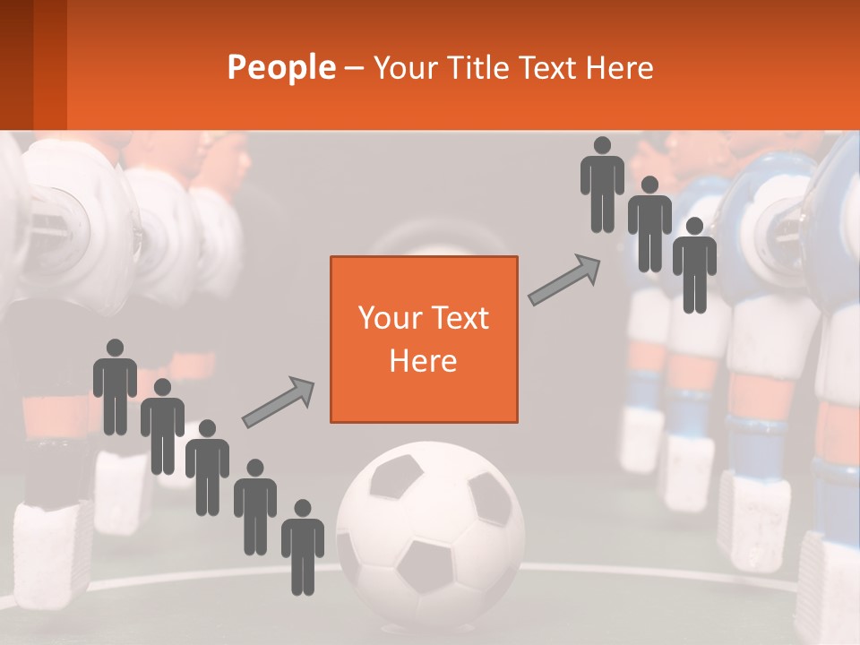 A Group Of Toy Figurines With A Soccer Ball In Front Of Them PowerPoint Template