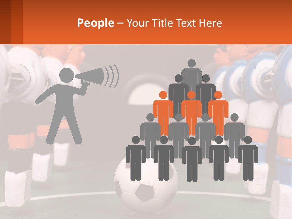 A Group Of Toy Figurines With A Soccer Ball In Front Of Them PowerPoint Template