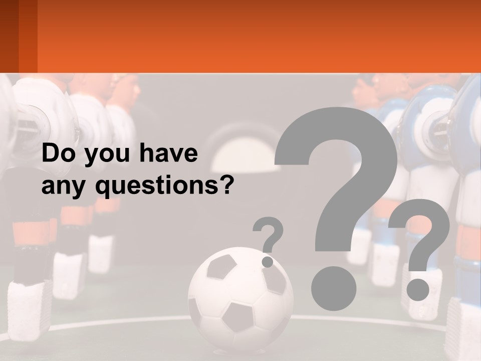 A Group Of Toy Figurines With A Soccer Ball In Front Of Them PowerPoint Template