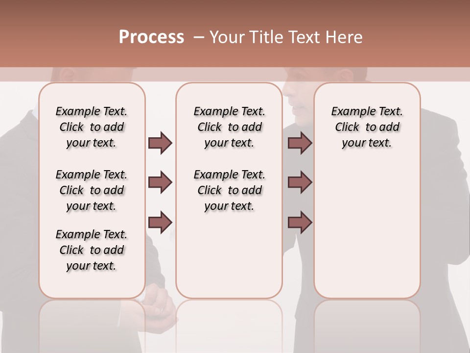Two Men In Suits Are Looking At A Piece Of Paper PowerPoint Template