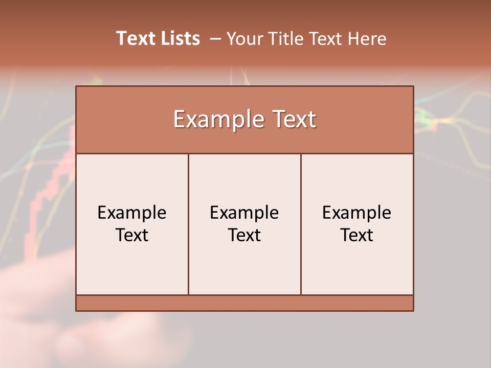 A Hand Holding A Magnifying Glass Over A Stock Chart PowerPoint Template